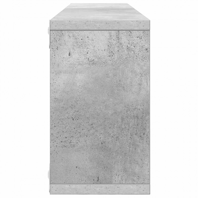 Półki ścienne kostki, 6 szt., szarość betonu, 80x15x26,5 cm