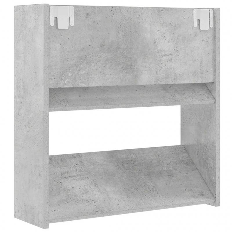 Półka ścienna na buty, szara, 60x18x60 cm, płyta wiórowa