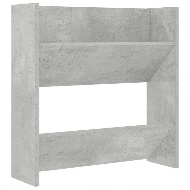 Półki ścienne na buty 2 szt., szare, 60x18x60 cm, płyta wiórowa