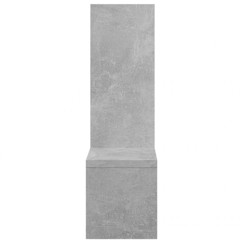 Półki ścienne, 2 szt., szarość betonu, 50x15x50 cm