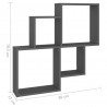 Półka ścienna kostki, szara 80x15x78,5, materiał drewnopochodny