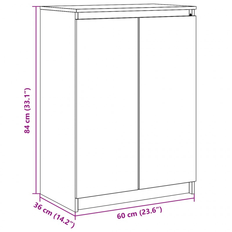 Szafka, 60x36x84 cm, lite drewno sosnowe