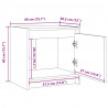 Szafki nocne, 2 szt., 40x30,5x40 cm, lite drewno sosnowe