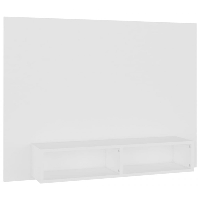 Wisząca szafka pod TV, biała, 120x23,5x90 cm
