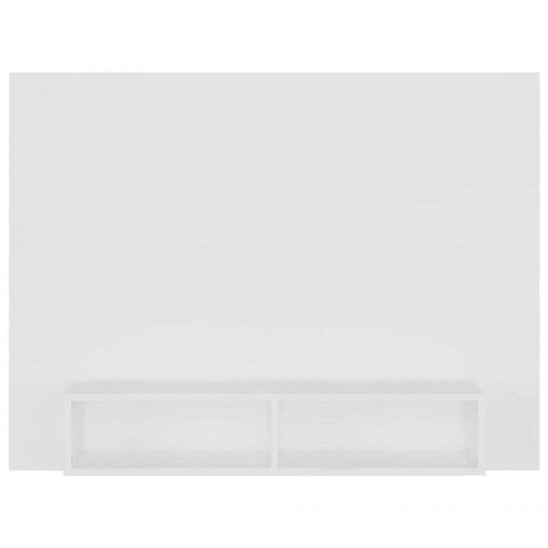 Wisząca szafka pod TV, biała, 120x23,5x90 cm