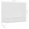 Wisząca szafka pod TV, biała, 120x23,5x90 cm