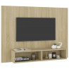 Wisząca szafka pod TV, dąb sonoma, 120x23,5x90 cm