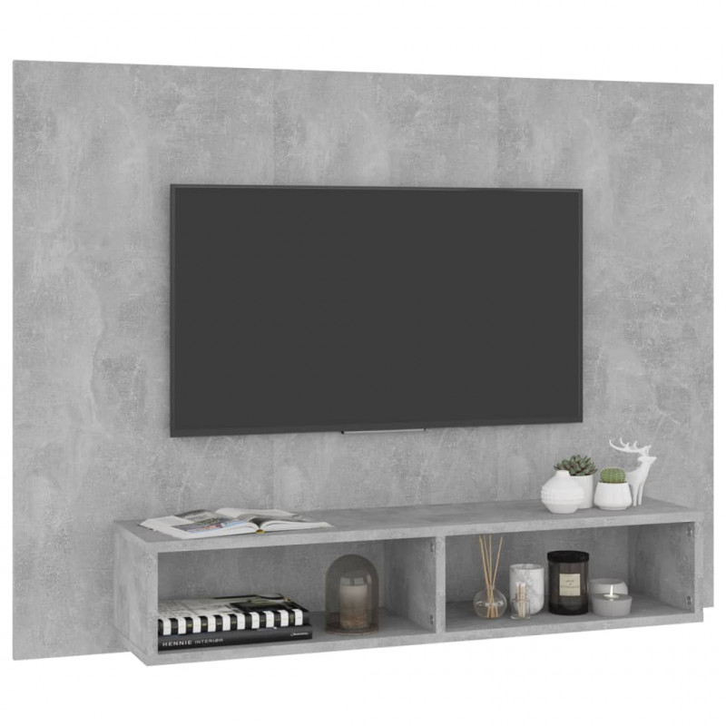 Wisząca szafka pod TV, szarość betonu, 120x23,5x90 cm