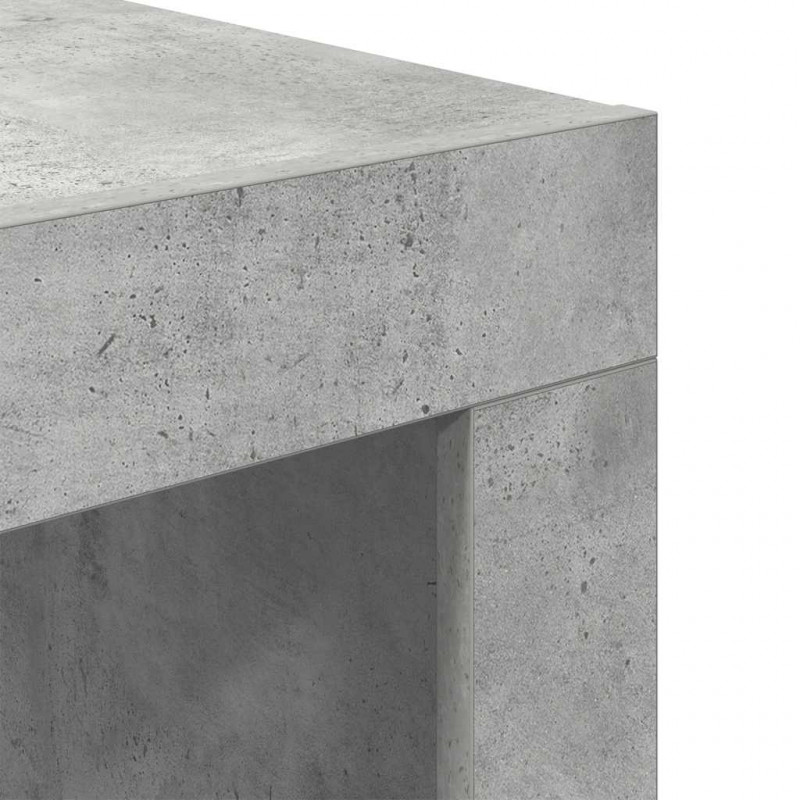 Stolik kawowy, betonowy, 50x50x35 cm, materiał drewnopochodny