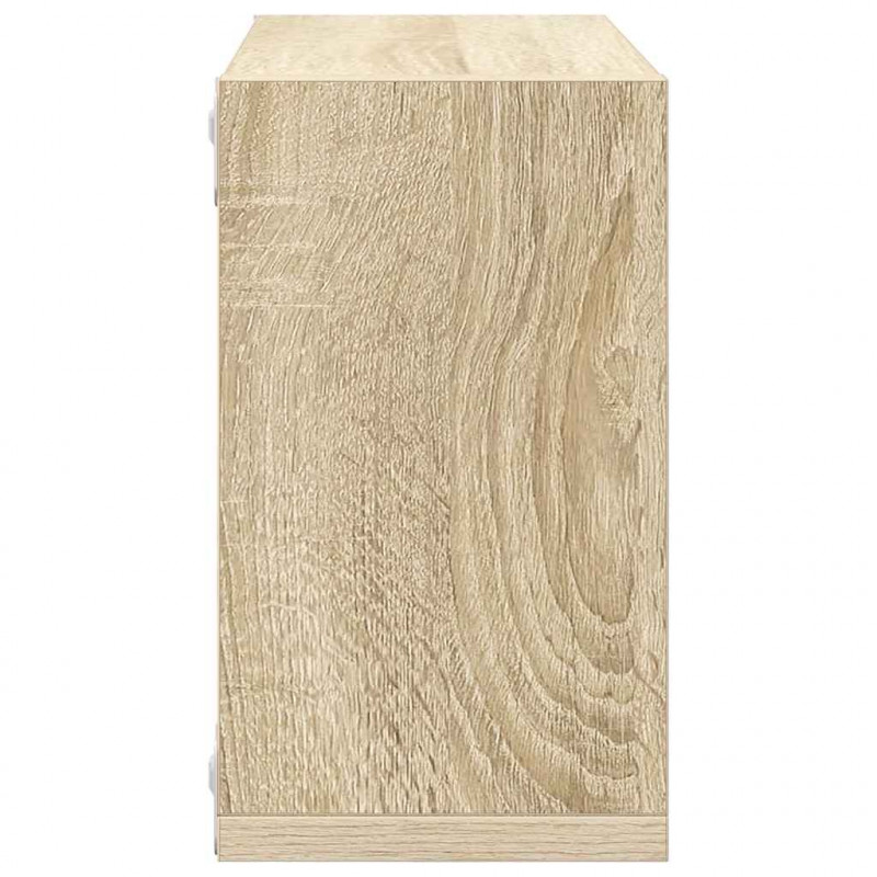 Półki ścienne kostki, 2 szt., dąb sonoma, 26x15x26 cm