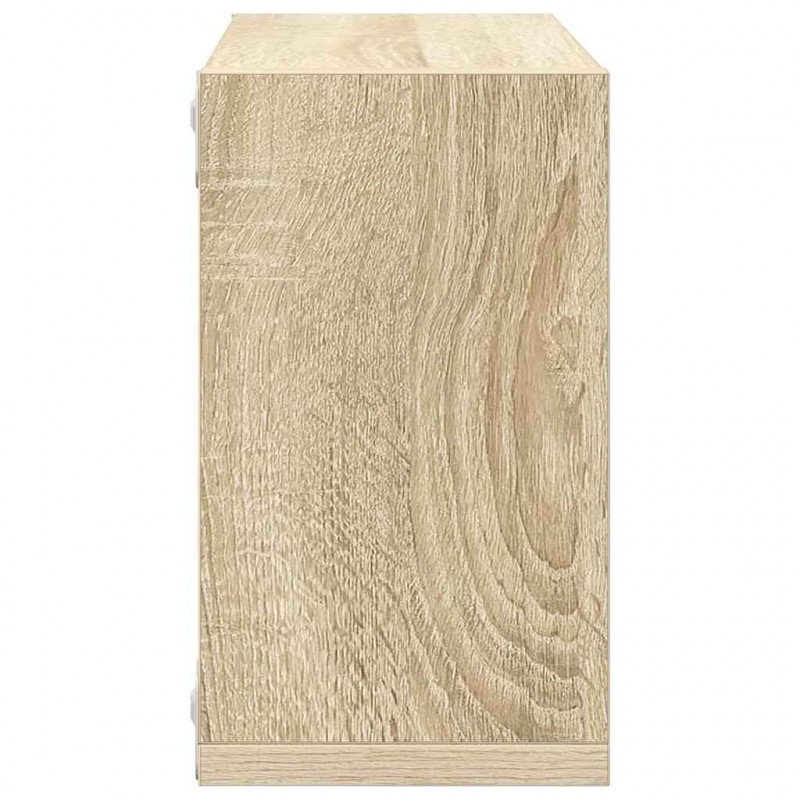 Półki ścienne kostki, 4 szt., dąb sonoma, 26x15x26 cm