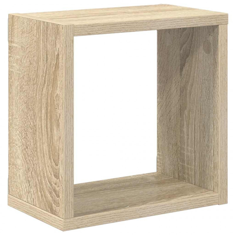 Półki ścienne kostki, 6 szt., dąb sonoma, 26x15x26 cm