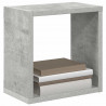 Półki ścienne kostki, 2 szt., szarość betonu, 26x15x26 cm