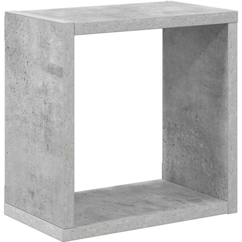Półki ścienne kostki, 2 szt., szarość betonu, 26x15x26 cm