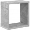 Półki ścienne kostki, 2 szt., szarość betonu, 26x15x26 cm