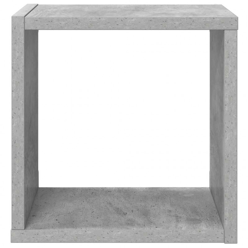 Półki ścienne kostki, 2 szt., szarość betonu, 26x15x26 cm