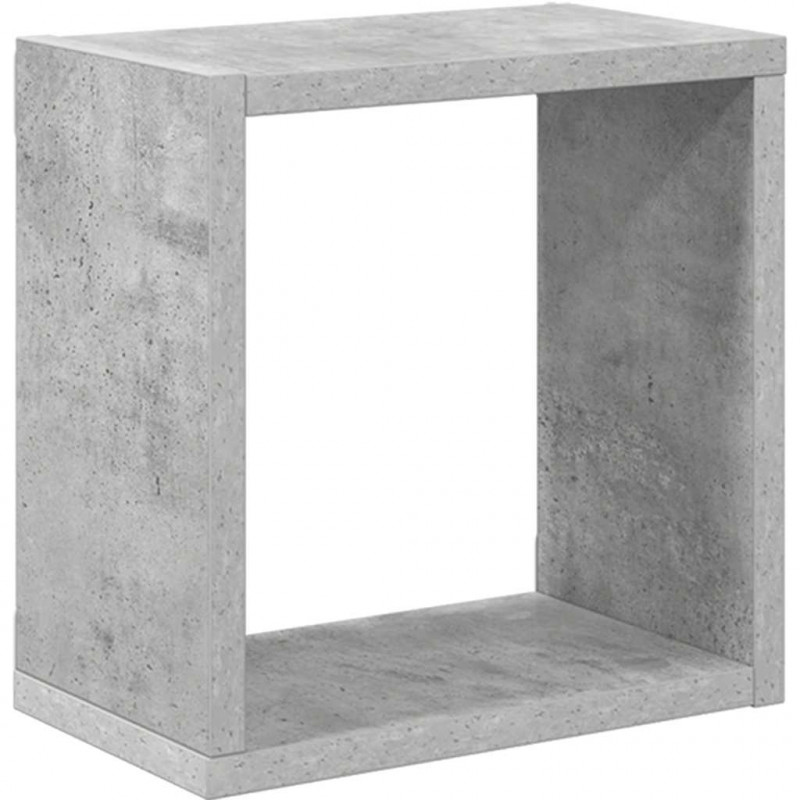 Półki ścienne kostki, 4 szt., szarość betonu, 26x15x26 cm