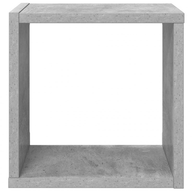 Półki ścienne kostki, 4 szt., szarość betonu, 26x15x26 cm