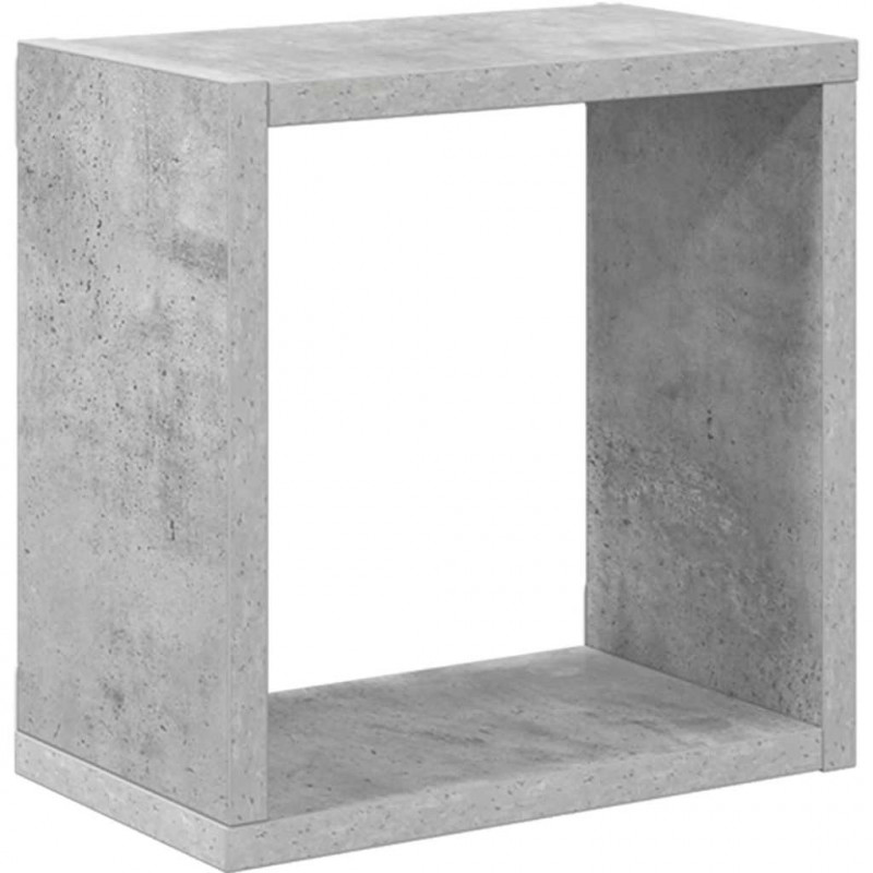 Półki ścienne kostki, 6 szt., szarość betonu, 26x15x26 cm
