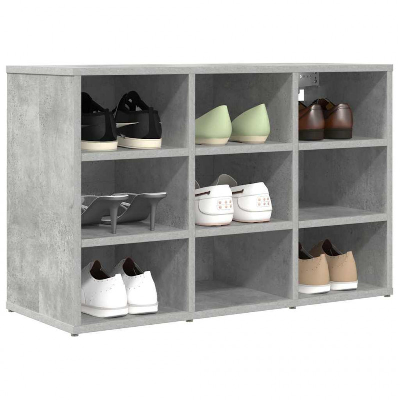 Szafka na buty z półką Betonowy szary 77,5 x 30 x 51 cm