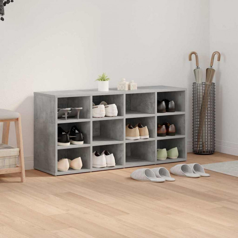 Szafka na buty z półką Betonowy szary 103 x 30 x 51 cm