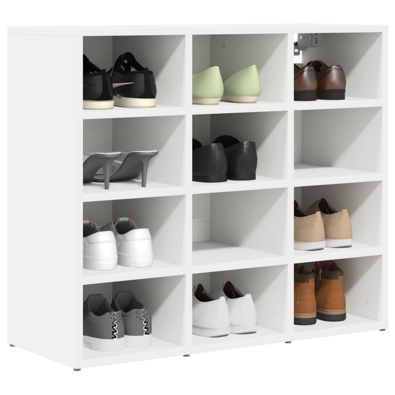 Szafka na buty Biały 77,5 x 30 x 67 cm Materiał drewnopochodny