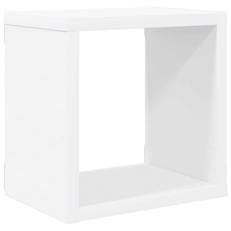 Półki ścienne kostki, 6 szt., białe, 22x15x22 cm