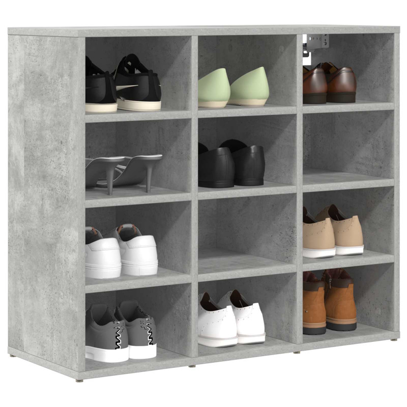 Szafka na buty z półką Betonowy szary 77,5 x 30 x 67 cm