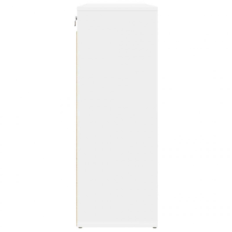 Szafka na buty z półką Biały 77,5 x 30 x 83,5 cm