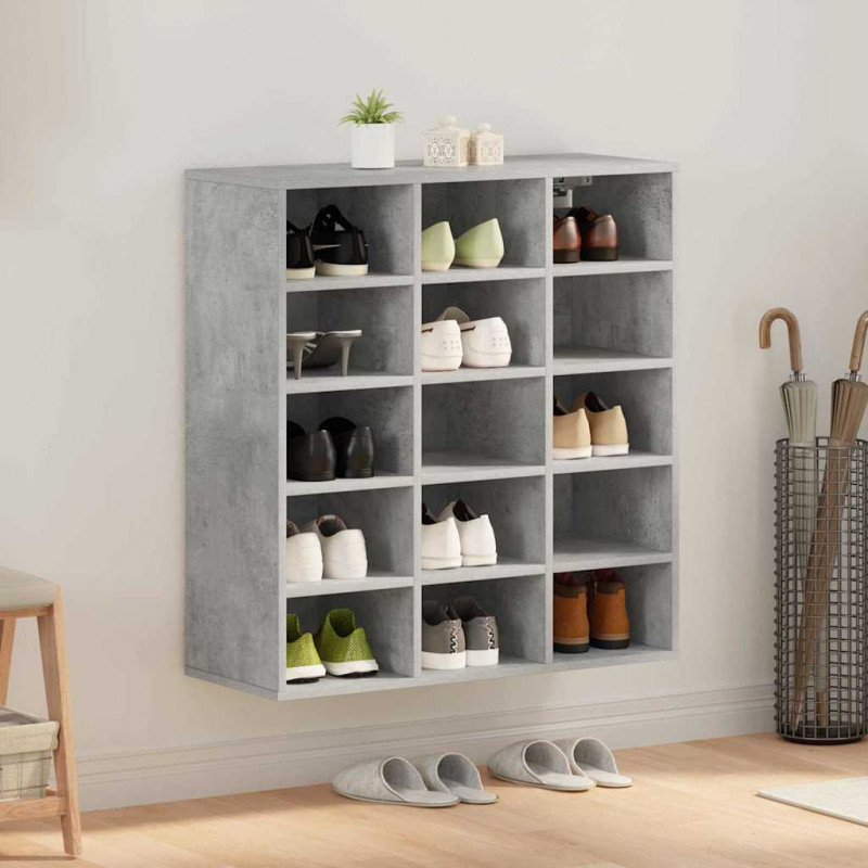 Szafka na buty z półką Betonowy szary 77,5 x 30 x 83,5 cm