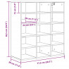 Szafka na buty z półką Betonowy szary 77,5 x 30 x 83,5 cm