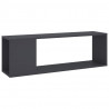 Szafka pod TV, szara, 100x24x32 cm, materiał drewnopochodny
