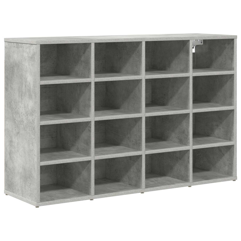 Szafka na buty z półką Betonowy szary 103 x 30 x 67 cm