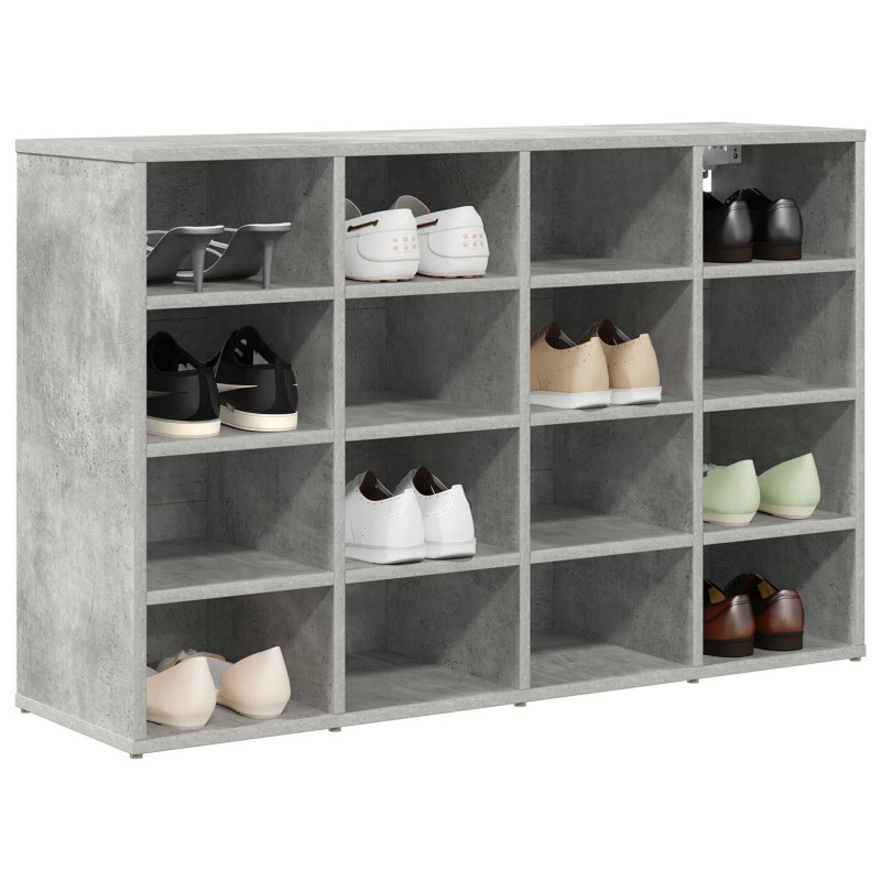 Szafka na buty z półką Betonowy szary 103 x 30 x 67 cm
