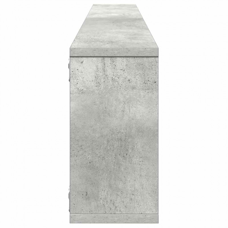 Półki ścienne kostki, 6 szt., szarość betonu, 100x15x30 cm
