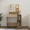 Toaletka z oświetleniem LED, dąb sonoma, 86,5x35x136 cm