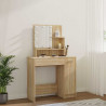 Toaletka z oświetleniem LED, dąb sonoma, 86,5x35x136 cm