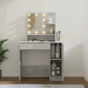 Toaletka z oświetleniem LED, betonowa szarość, 86,5x35x136 cm