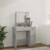 Toaletka z oświetleniem LED, betonowa szarość, 86,5x35x136 cm