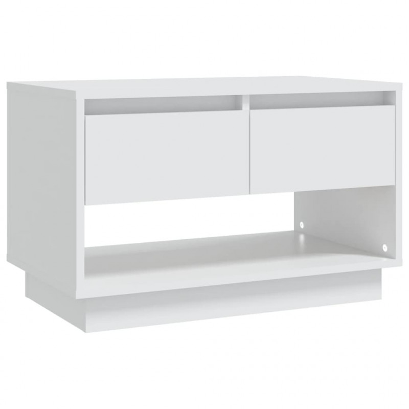 Szafka pod TV, biała, 70x41x44 cm, materiał drewnopochodny