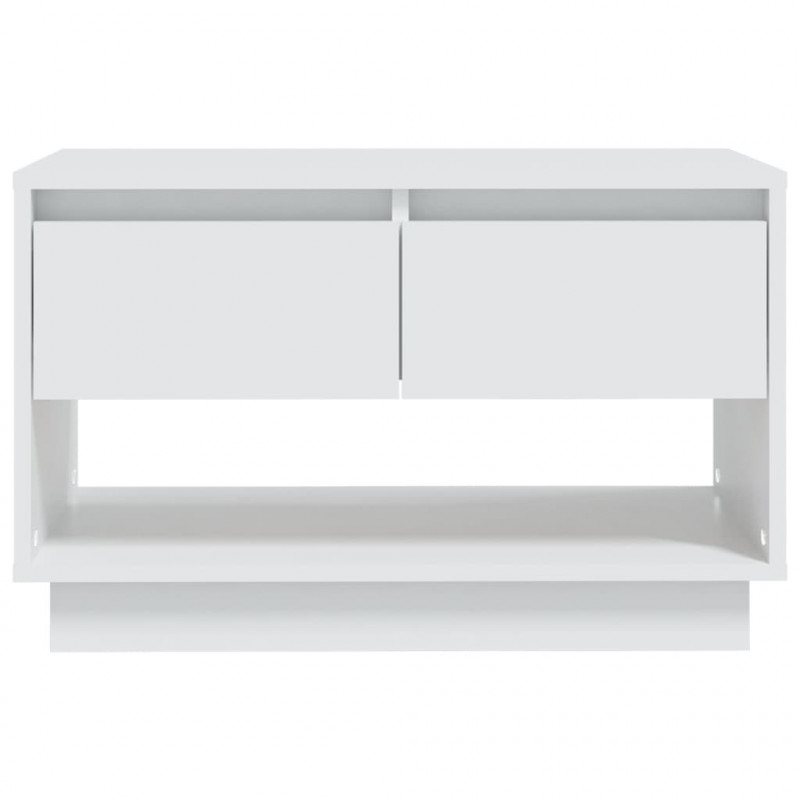 Szafka pod TV, biała, 70x41x44 cm, materiał drewnopochodny