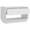 Szafka pod TV, biała, 70x41x44 cm, materiał drewnopochodny