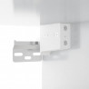 Szafka z lustrem i LED, biała z połyskiem, 91x15x76,5 cm