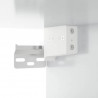 Szafka z lustrem i LED, biała z połyskiem, 70x16,5x60 cm