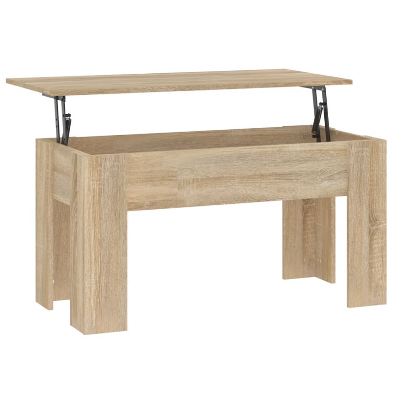 Stolik kawowy, dąb sonoma 101x49x52 cm, materiał drewnopochodny