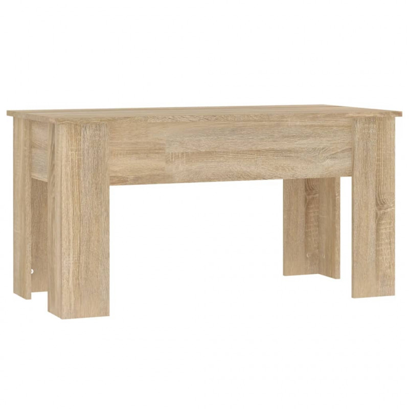Stolik kawowy, dąb sonoma 101x49x52 cm, materiał drewnopochodny