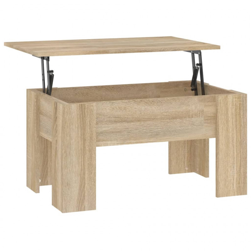 Stolik kawowy, dąb sonoma, 79x49x41, materiał drewnopochodny
