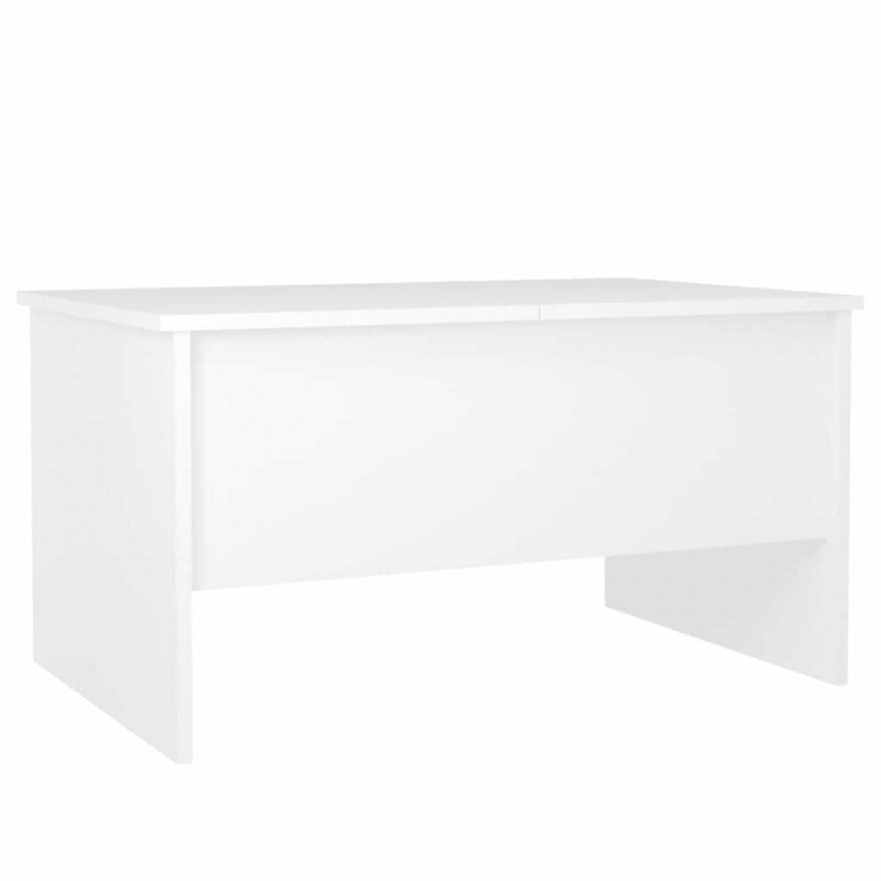 Stolik kawowy, biały, 80x50x42,5 cm, materiał drewnopochodny