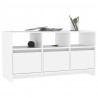 Szafka pod TV, biała, 102x37,5x52,5 cm, materiał drewnopochodny