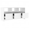 Szafka pod TV, biała, 102x37,5x52,5 cm, materiał drewnopochodny